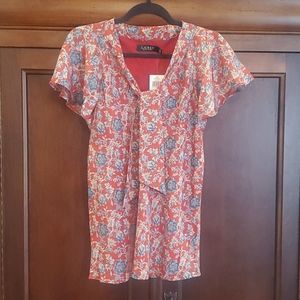 Lauren Ralph Lauren polyester tie neck top